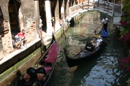 A gondolier at work
