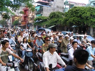 Rush hour at Hanoi