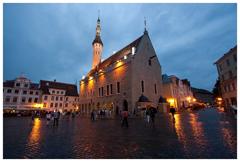 Town Hall Square at Night