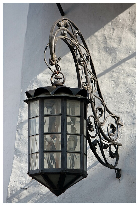 Streetlamp over White