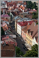 Tallinn street from St. Olav's Tower