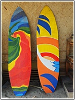 Colorful surfboards 
