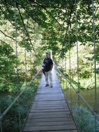 Alberto crossing the river Eume