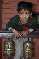 Boy at a Temple