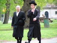 Jews walking trough Propect Park