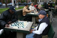 Playing chess in Washington Square