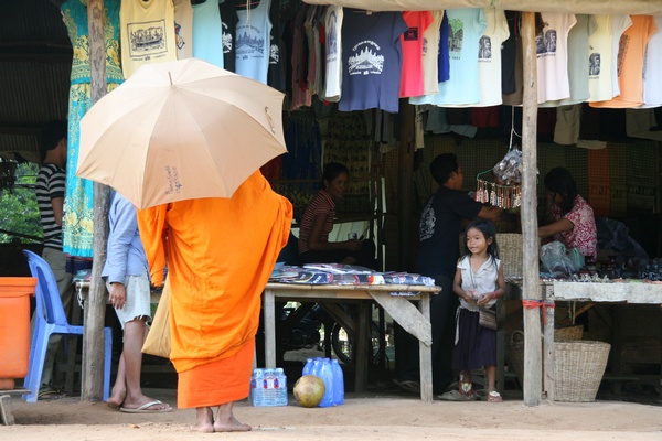 Monk with Umbrela