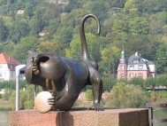 Monkey Statue by the Neckar