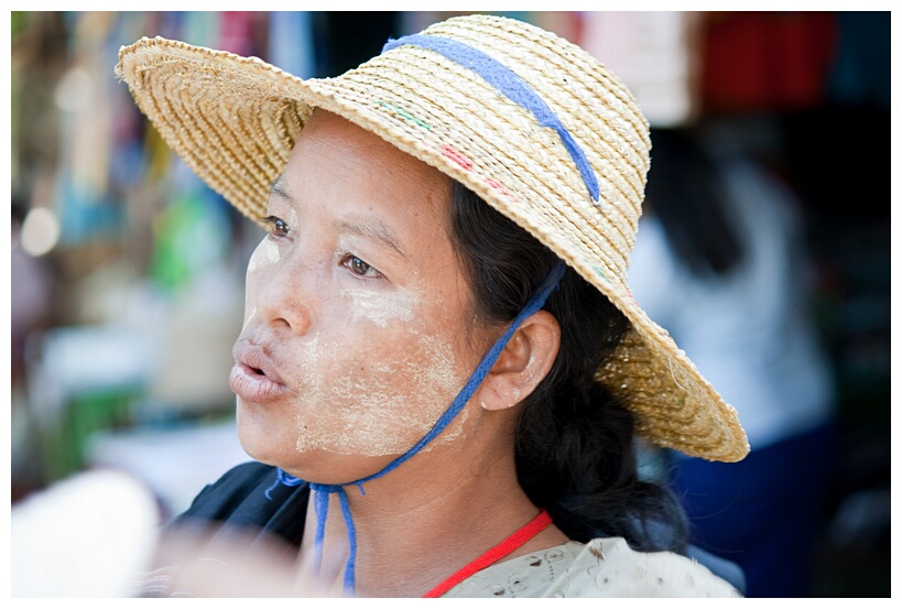 Woman with Thanakha