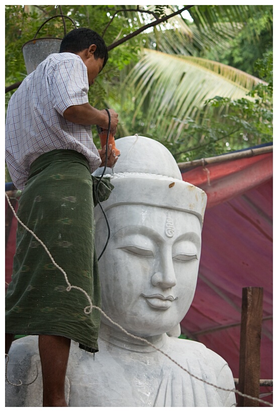 Stonemason Working