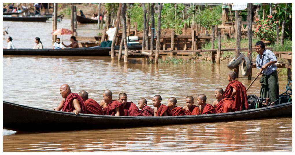 Monks on Boat