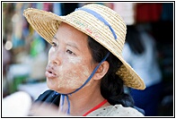 Woman with Thanakha