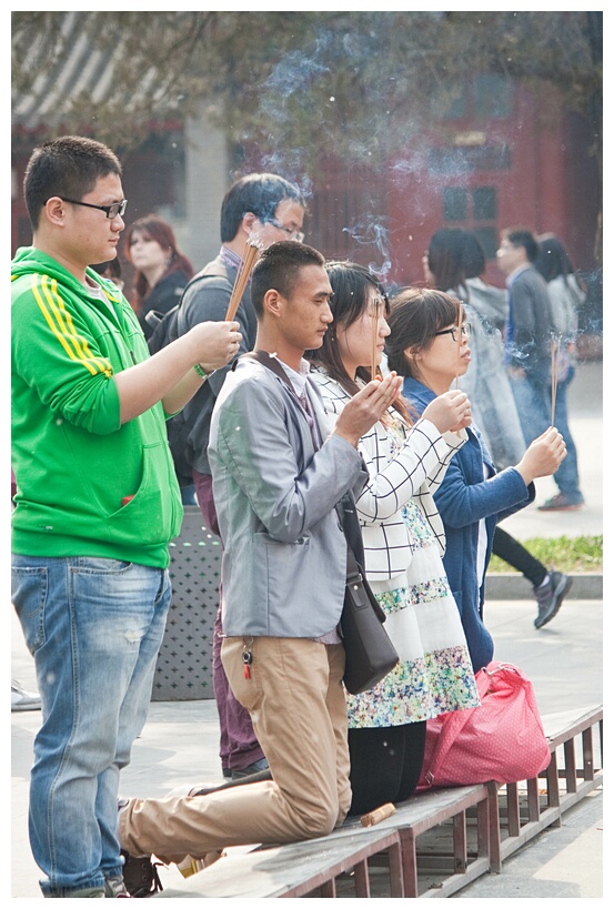 Praying at the Lama Temple