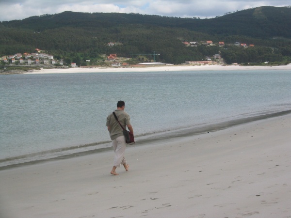 Walking in Laxe Beach