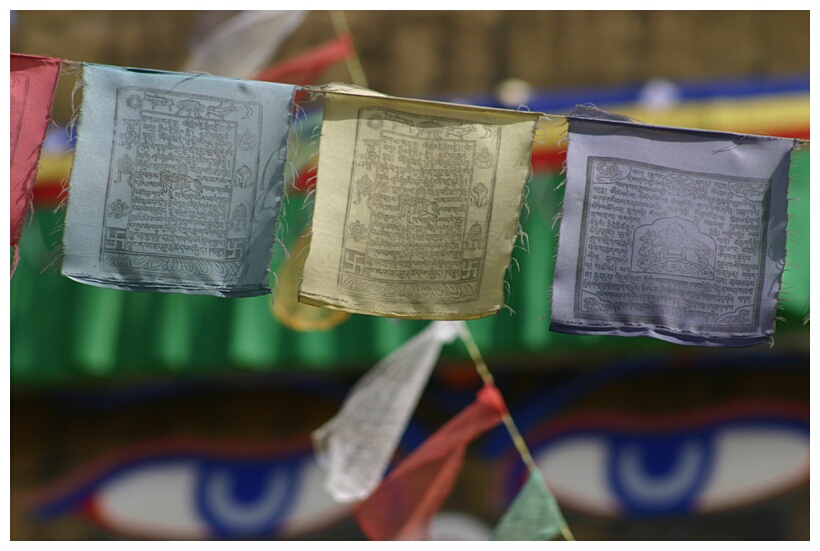 Bodhnath Stupa and Prayer Flags