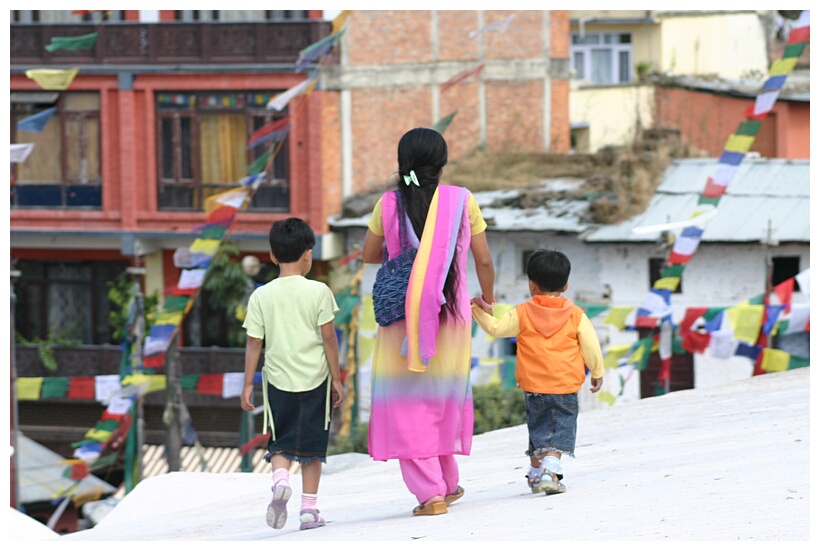 Walking at Bodhnath