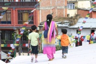 Walking at Bodhnath