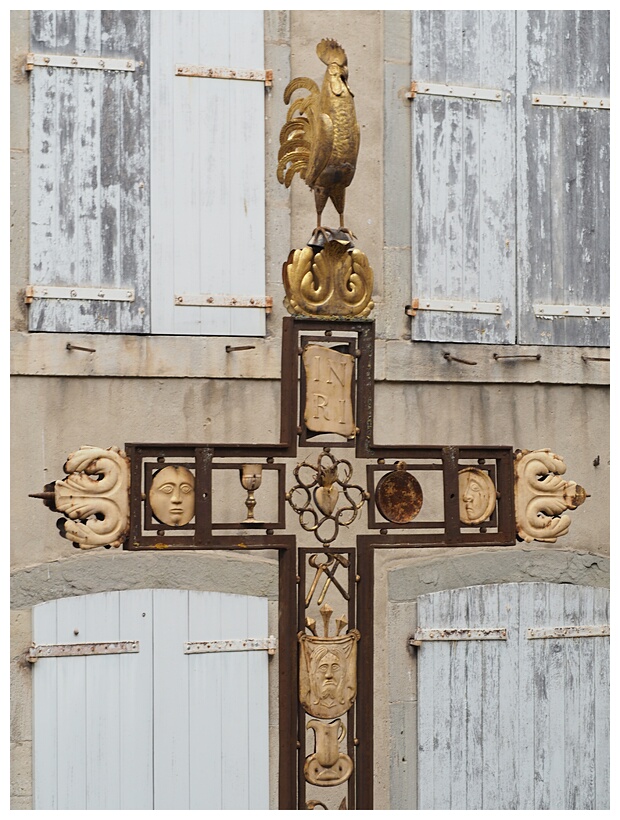 Cross with Rooster