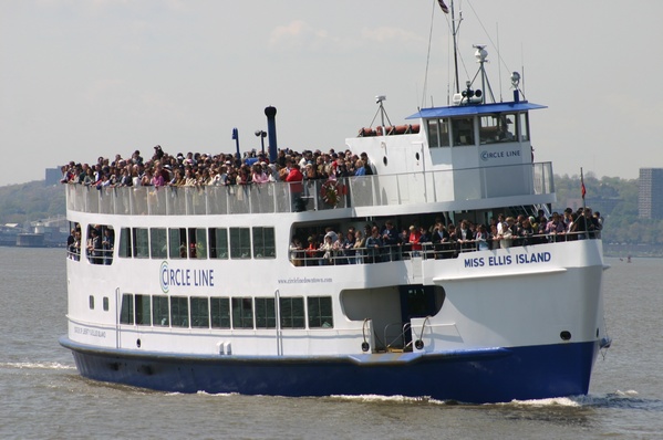 Tourist visiting Liberty Island