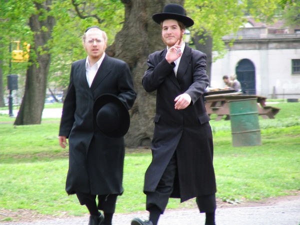 Jews walking trough Propect Park