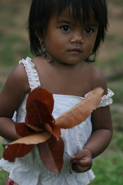 Baby with Leaves