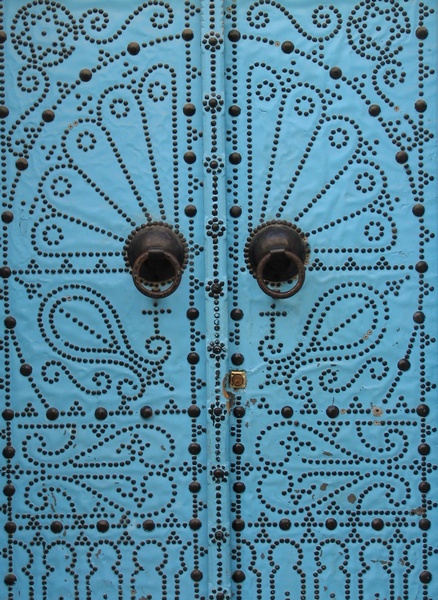 Puerta decorada