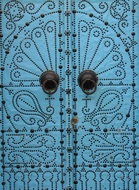 Puerta decorada