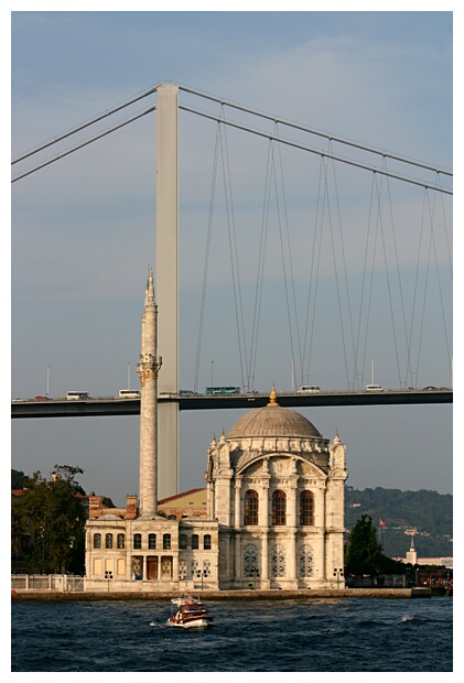 Mecidiye Mosque and Bosphorus Bridge