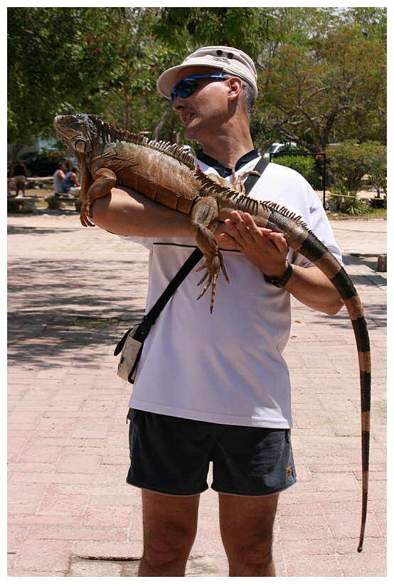 Posando con la Iguana